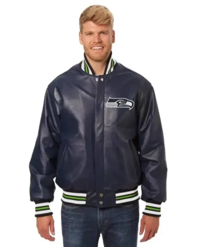 NFL Team Seattle Seahawks Leather Jacket Sale