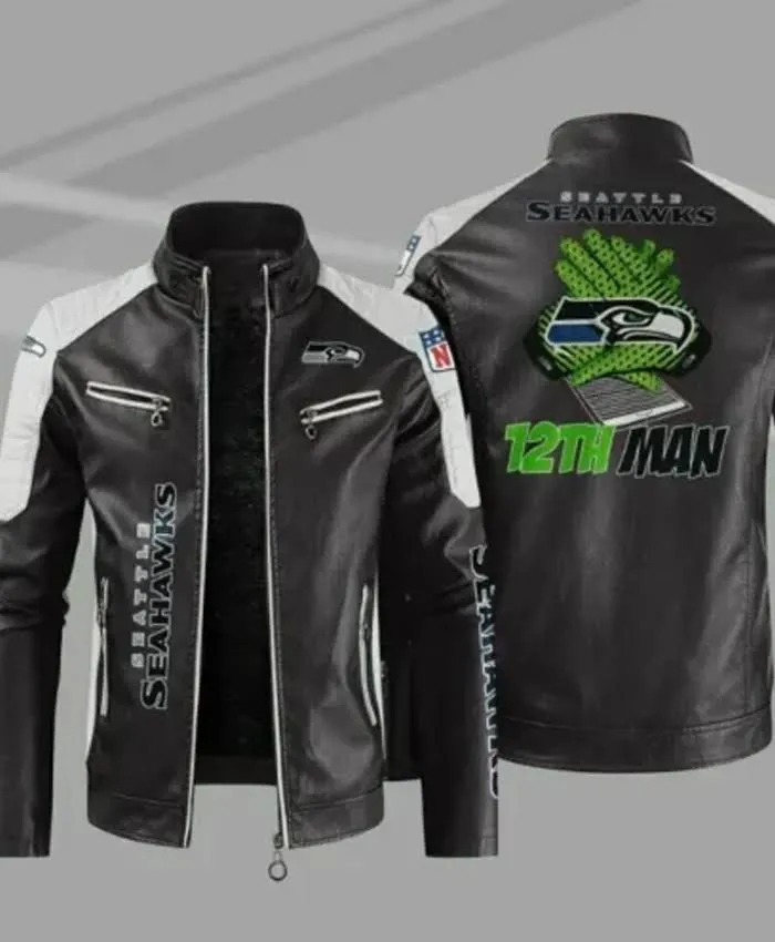 NFL Team Seattle Seahawks Leather Jacket