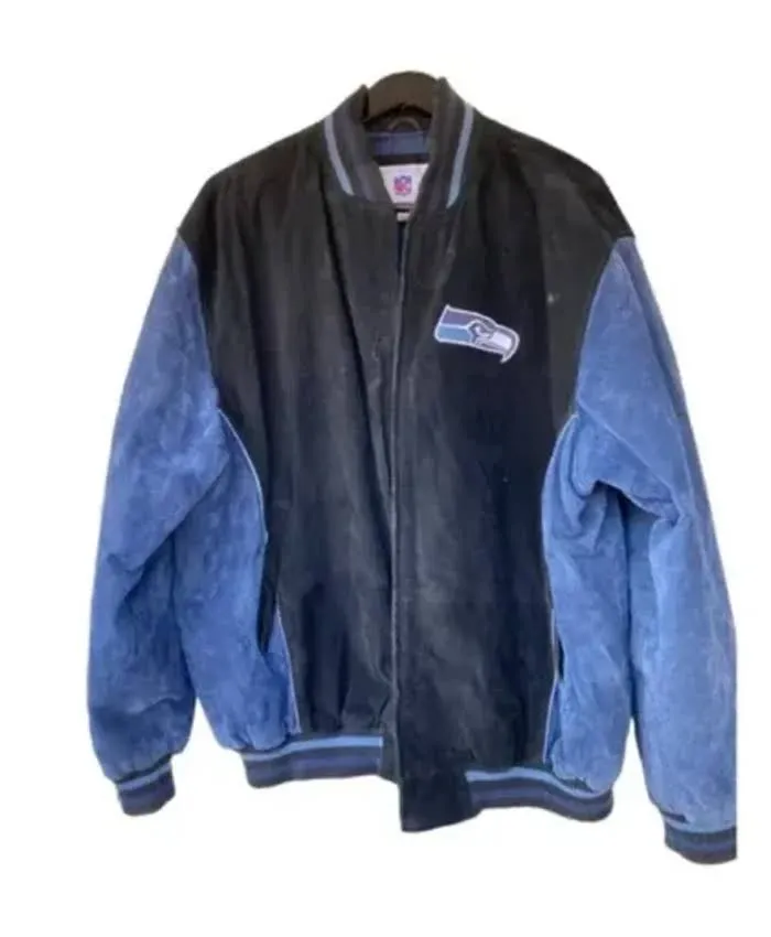 NFL Team Seattle Seahawks Suede Leather Jacket