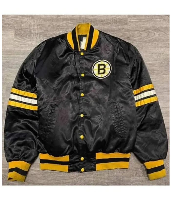 NHL Boston Bruins Black Bomber Jacket