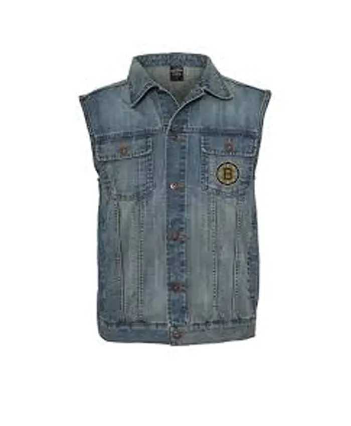 NHL Boston Bruins Blue Denim Vest