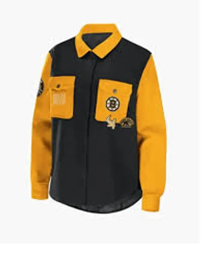 NHL Team Boston Bruins Shacket Jacket