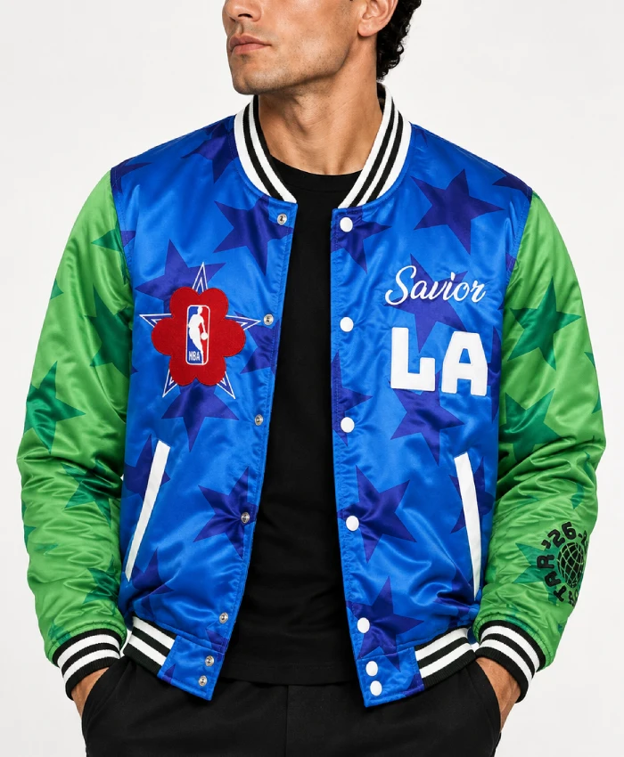 New Era Savior Worldwide x 2026 NBA All-Star Game Stars Satin Jacket