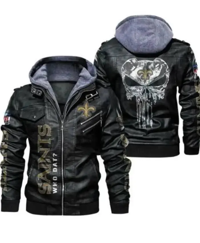 New Orleans Saints Leather Jacket Fro Sale