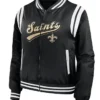 New Orleans Saints NFL Satin Zipper Bomber Jacket 1