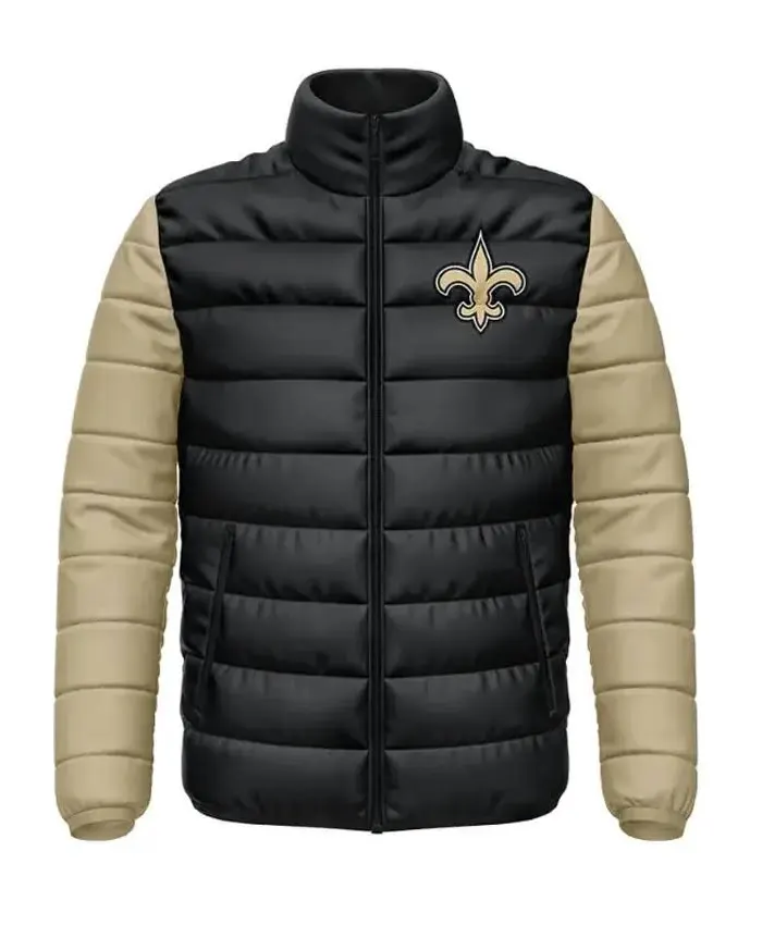 New Orleans Saints Puffer Multicolour Jacket