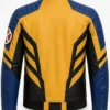 Wolverine Logan Yellow and Blue Biker Moto Jacket