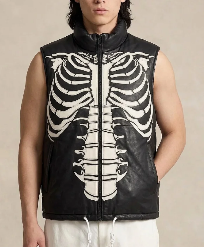 Vintage Skeleton Puffer Vest