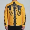 Yellow Skeleton Leather Jacket