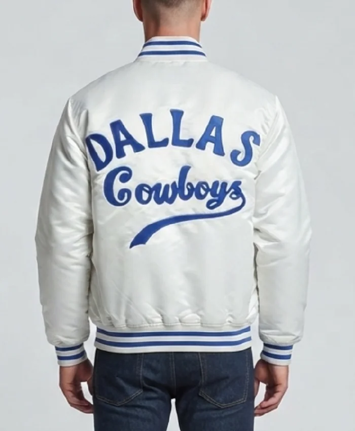 90’s Dallas Cowboys Silver Satin Jacket