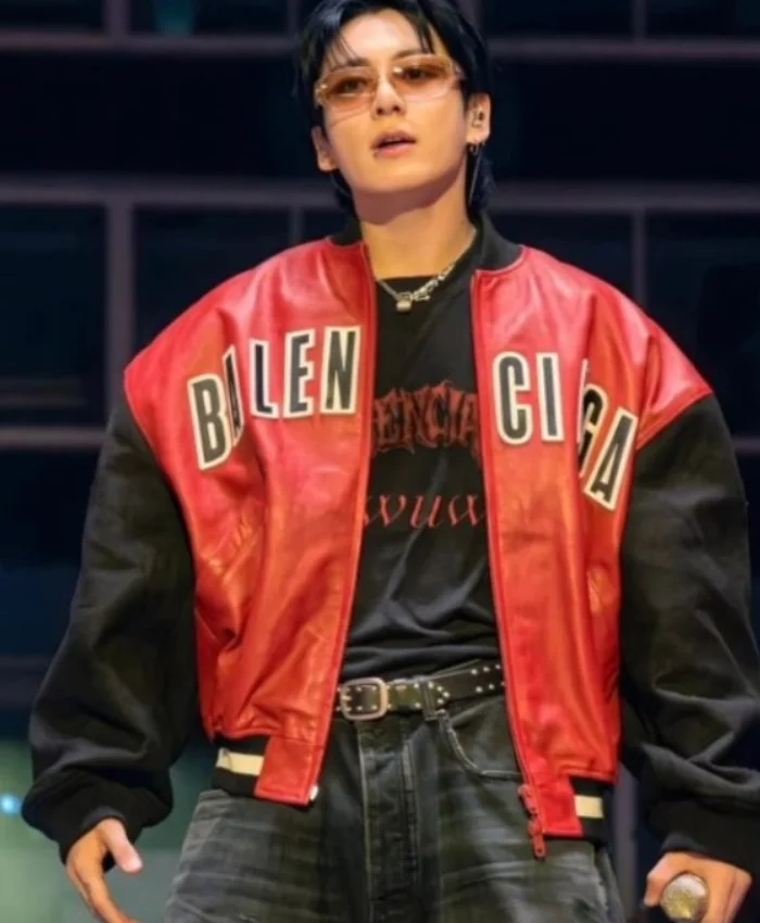 BTS Jungkook Balenciaga Red Jacket