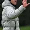 Liam Rosenior Chelsea Grey Puffer Hooded Jacket