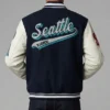 Seattle Mariners Script Tail Varsity Jacket