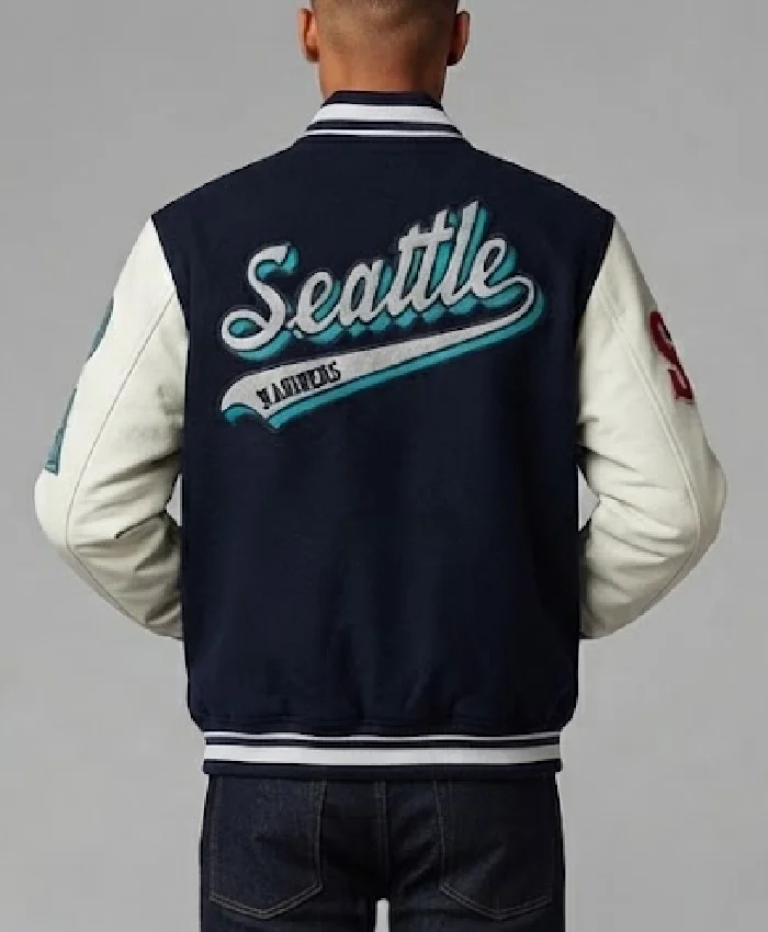 Seattle Mariners Script Tail Varsity Jacket