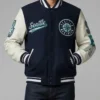 Seattle Mariners Script Tail Varsity Jacket