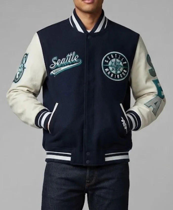 Seattle Mariners Script Tail Varsity Jacket