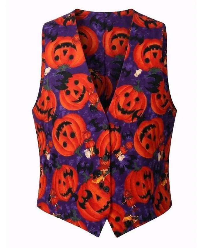 Smiling Pumpkins Halloween Vest