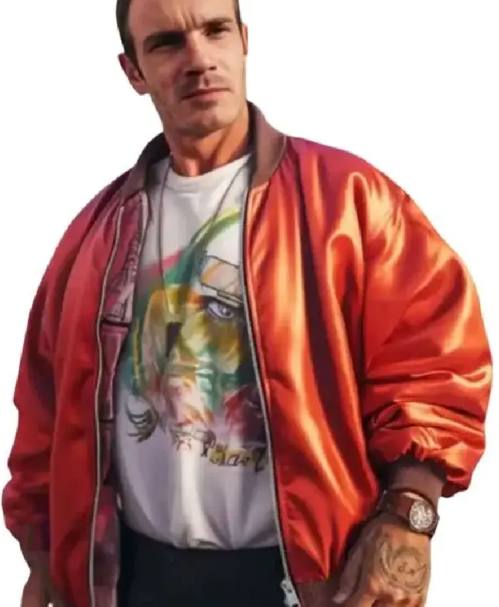 Felix GTA 6 Orange Bomber Jacket