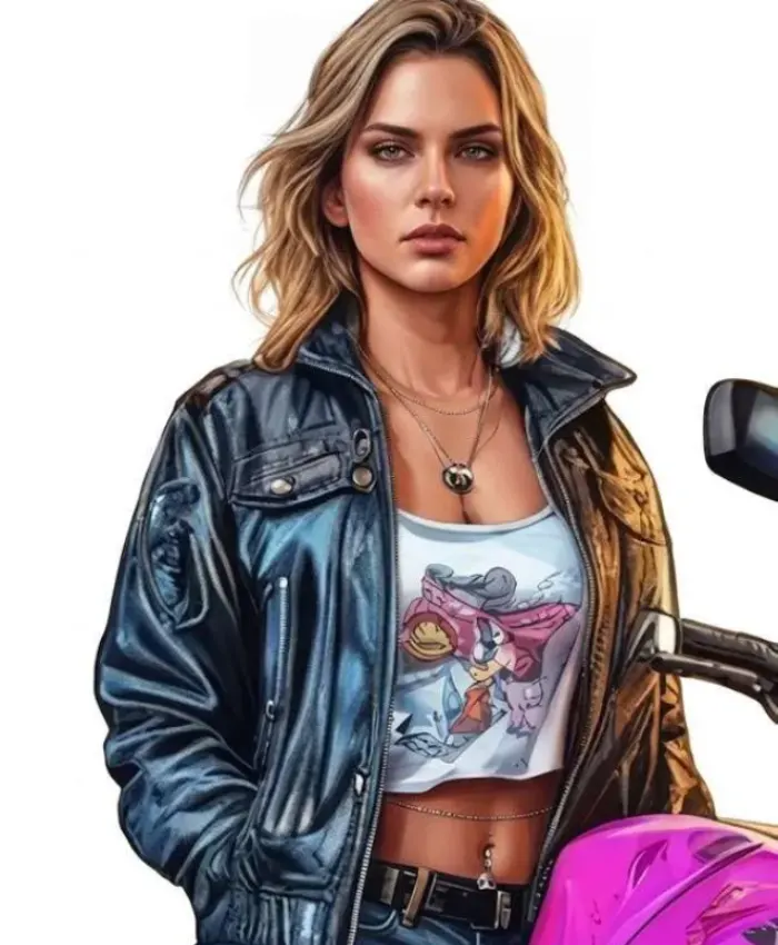 GTA 6 Lucia Black Leather Jacket