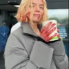 Lucky S01 BTS Anya Taylor Joy Grey Puffer Jacket