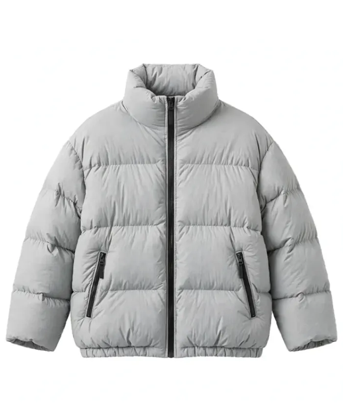 Lucky S01 BTS Anya Taylor Joy Grey Puffer Jacket
