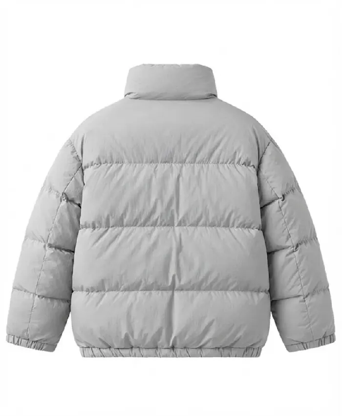 Lucky S01 BTS Anya Taylor Joy Grey Puffer Jacket