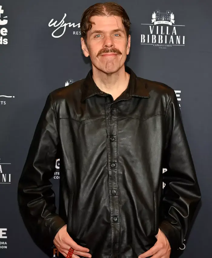 Perez Hilton Not Alone Awards Black Leather Jacket
