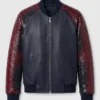 Alexander McQueen SS14 Python Sleeve Bomber Jacket