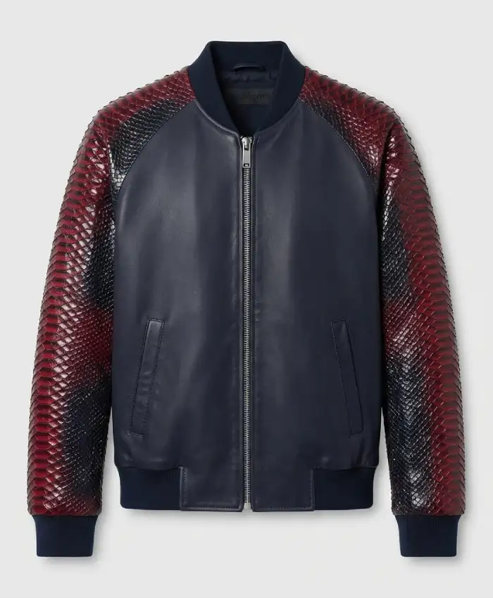 Alexander McQueen SS14 Python Sleeve Bomber Jacket