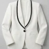 Anne Hathaway Vogue China White Blazer