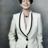 Anne Hathaway Vogue China White Blazer