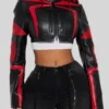Not Like The REST Black Red Leather Jacket