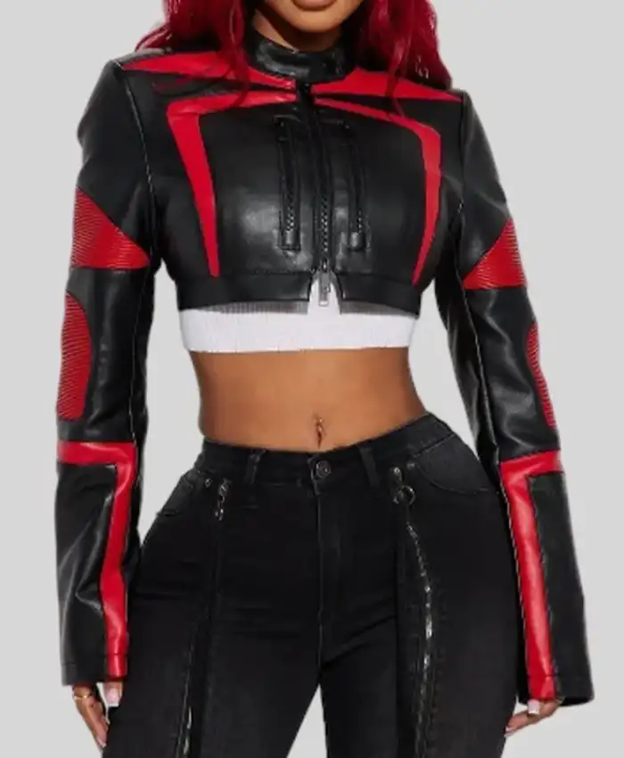 Not Like The REST Black Red Leather Jacket