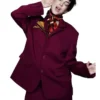 Anne Hathaway 2026 Burgundy Suit