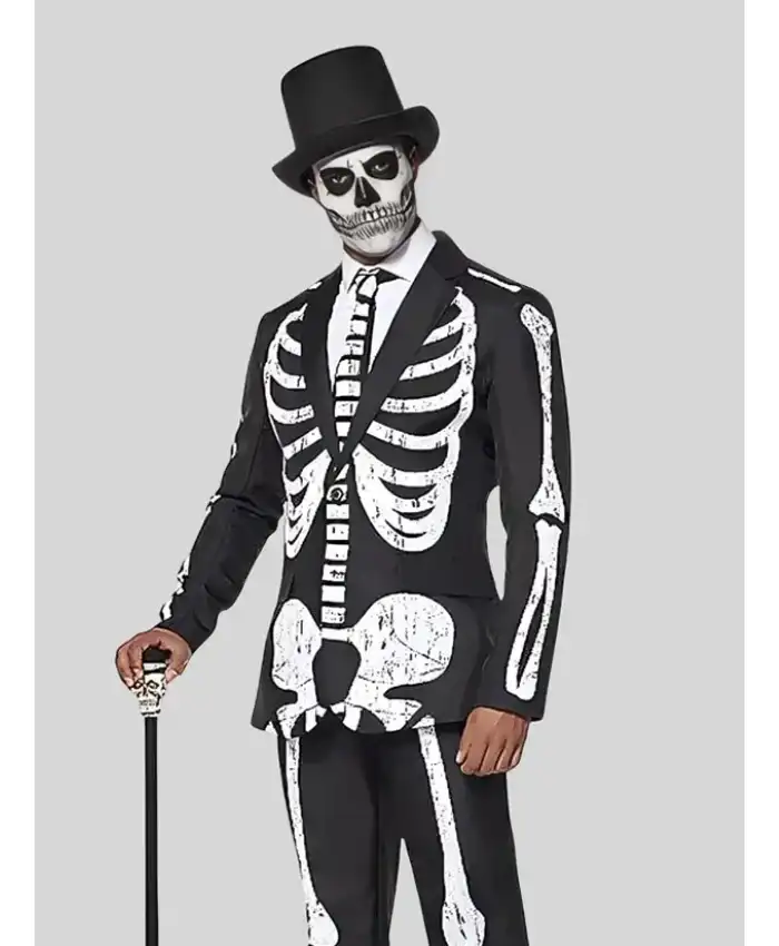 Halloween Skeleton Black Suit