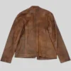 Aldren Tan Leather Zip Jacket