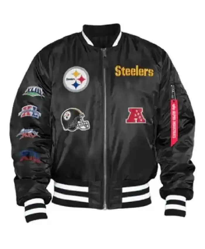 Pittsburgh Steelers Rae Jacobi Full-Zip Bomber Jacket