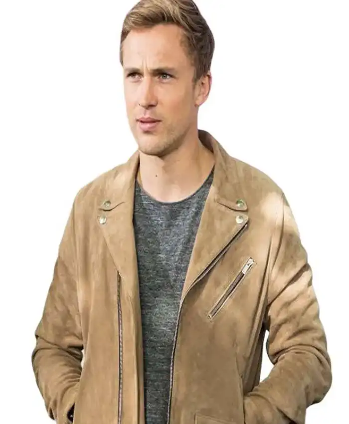 The Royals S03 William Moseley Suede Biker Jacket