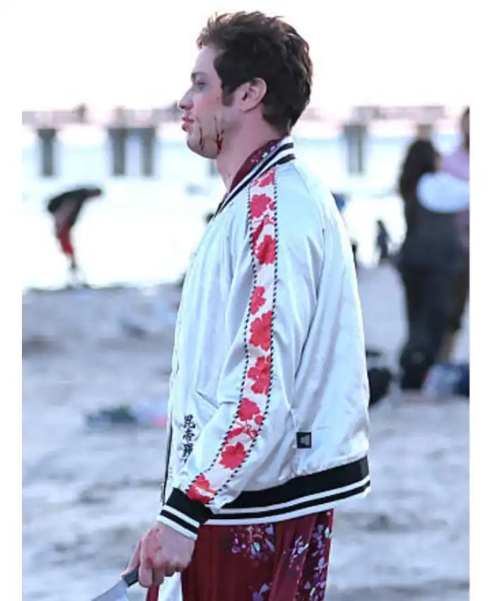 Pete Davidson Tommy Karate White Bomber Jacket