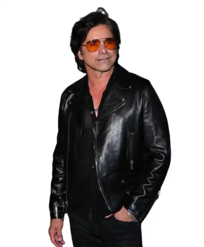 John Stamos Black Leather Jacket