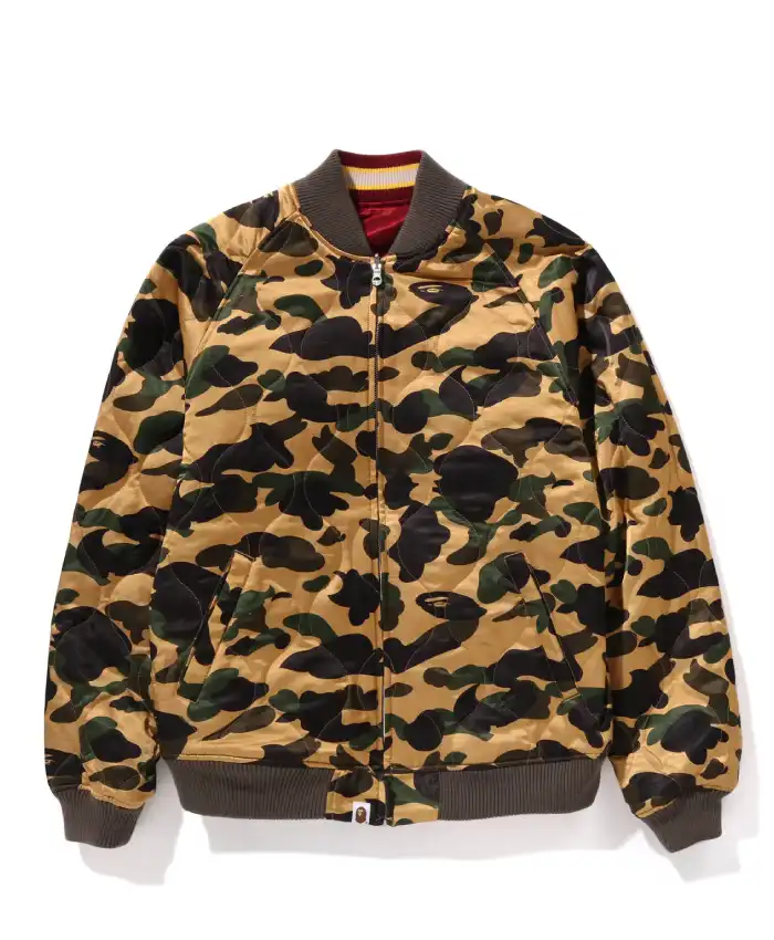 Bape JAPANESE CRANE EMBROIDERY REVERSIBLE SOUVENIR JACKET