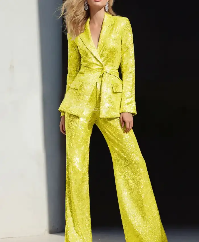 Women's Sparkly 2 Pieces Sequins Suit