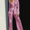 Women's Sparkly 2 Pieces Sequins Suit