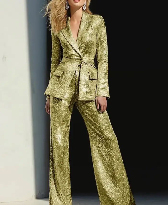 Women's Sparkly 2 Pieces Sequins Suit