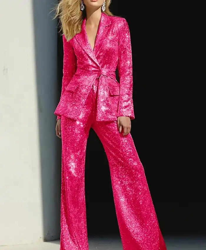Women's Sparkly 2 Pieces Sequins Suit