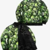 Halloween Skull Pile Leather Bomber Jacket