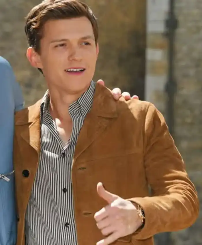 Spiderman Far From Home Peter Parker Suede Leather Jacket