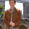 Spiderman Far From Home Peter Parker Suede Leather Jacket