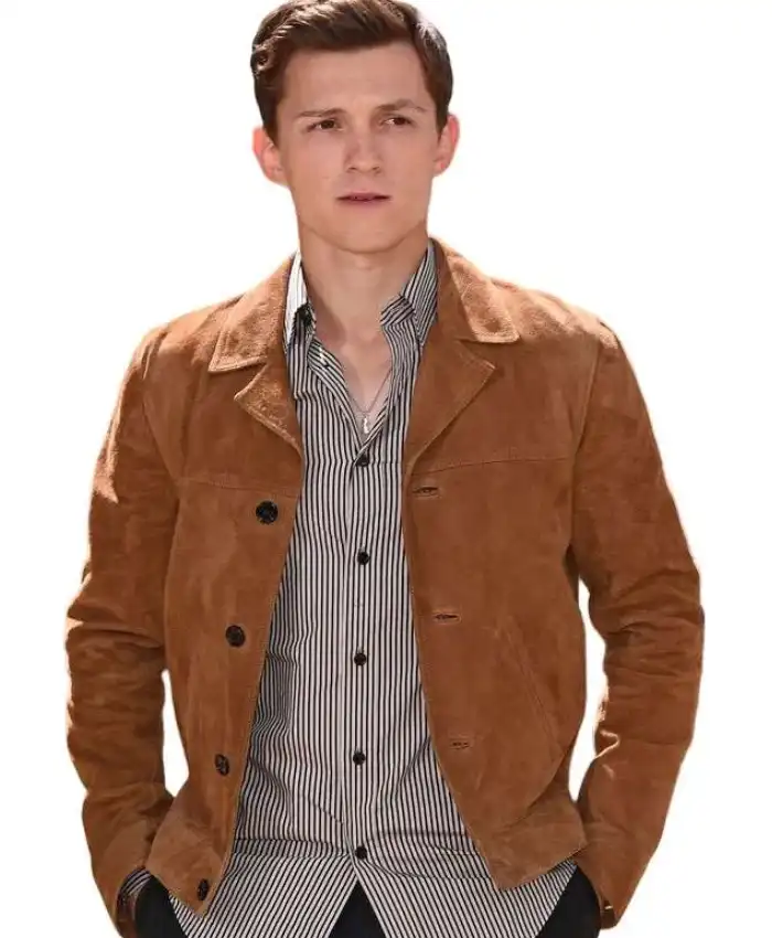 Spiderman Far From Home Peter Parker Suede Leather Jacket
