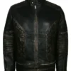 Motorcycle Skull Ride Black Leather Jacket